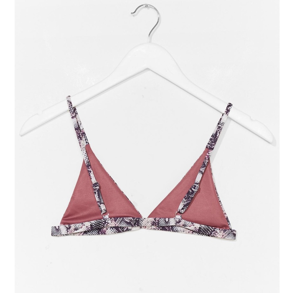 NWT!  Snake Print Triangle Bikini Set - Picture 3 of 5